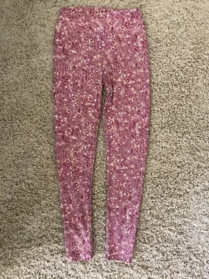 Leggings LulaRoe Talla Única Largo Completo Rosa Polvoriento, Rojo y Amarillo Foto 1 de 4