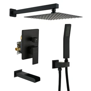 CASAINC 10-inch Wall Mounted Rain Shower System with Handheld & Tub Filler - Picture 1 of 30