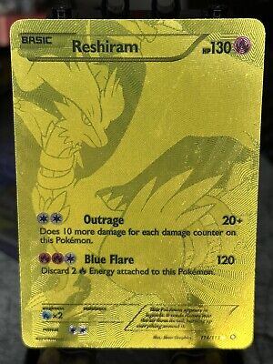 Pokémon Legendary Treasures Reshiram Gold Secret Rare 114/113 Full Art Pokemon