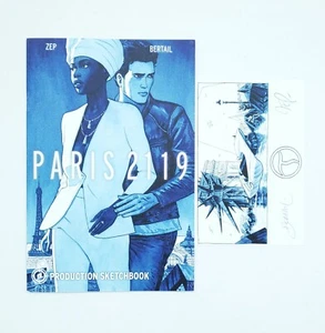 Paris 2119 Production Sketchbook & Signed Art Card Zep Bertail - Picture 1 of 3