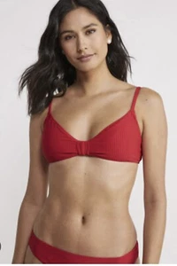 EUC Women’s Vineyard Vines Red Two Piece Swimsuit Size Large Top Size M Bottom - Picture 1 of 4