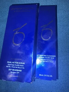 ZO Skin Dual Action Facial Scrub 2 oz. + Hydrating Cleanser Normal to Dry Skin - Picture 1 of 3