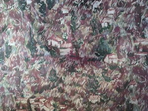 Forest Abstract Mauve Greens Greys Valley Forge Polished Cotton Fabric USA 6 Yds - Picture 1 of 6