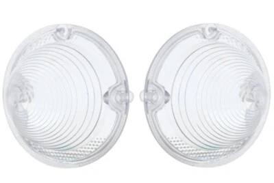 United Pacific Clear Park Lamp Lens Pair For 1958 Chevy Bel Air Biscayne Impala - Imagem 1 de 4