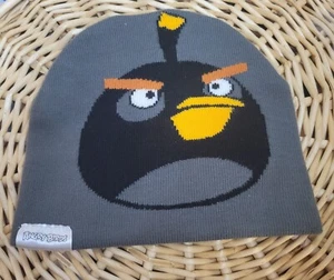 Angry Birds Knit Cap Toboggan Beanie Grey Black One Size Animations Rovio 2011 - Picture 1 of 6