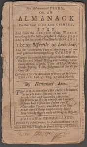 Colonial imprint / Astronomical Diary Or Almanack For the Year of our Lord Jesus - Imagen 1 de 1