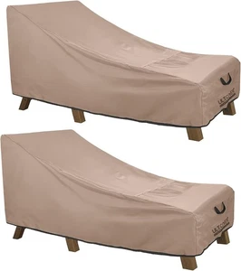 ULTCOVER Waterproof Patio Lounge Chair Cover 80L x 28W x 30H inch, Brown - Picture 1 of 7