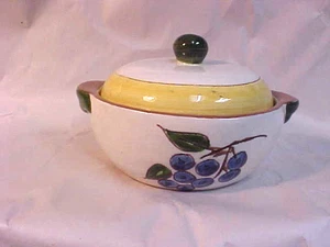 Stangl Pottery Blueberry Individual Covered Casserole w/Lug Handles - Picture 1 of 3