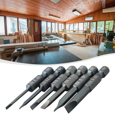 Trustworthy Magnetic Slotted Screwdriver Bit Blue 50mm Alloy Steel SL4 0 SL5 0 - Image 1 of 4