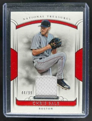 Camiseta deportiva 2018 National Treasures Chris Sale #44/99 Red Sox Foto 1 de 2