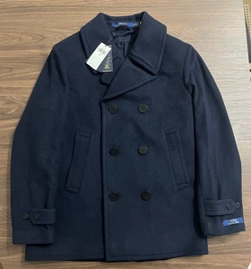 Polo Ralph Lauren Wool-Blend  Twill Peacoat, Size M - Picture 1 of 3