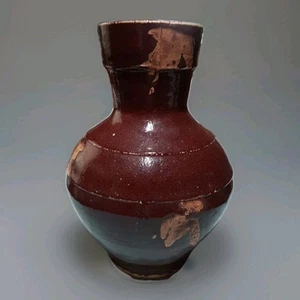 Antique Jug Vase Marked H X Sang de Bouef Pottery Chinese Tang (?) Qing Dynasty - Picture 1 of 9
