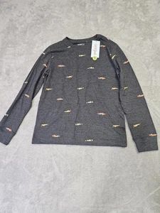Camicia manica lunga ragazzo Cat And Jack nuova grigia con stampa auto taglia XL (14) - Foto 1 di 2