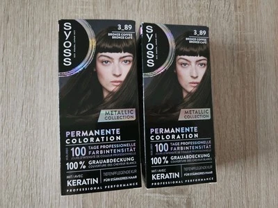 2 x SYOSS Permanente Coloration METALLIC Collection Bronze Coffee - Bild 1 von 2