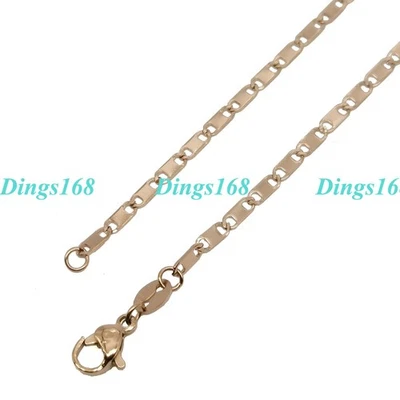 Genuine 18K Rose Gold Filled Tarnish-Resist 18" Mariner Link Anchor Chain H124R - Image 1 of 2