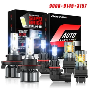 Fit Jeep Liberty 2008-2012 LED Headlight + Fog Light + Trun Signal Light Bulbs - Picture 1 of 14