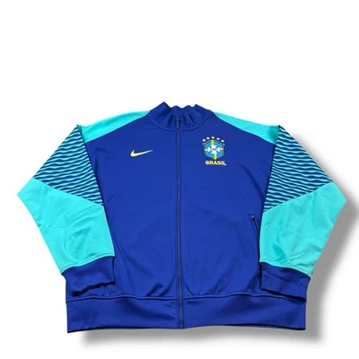 Chaqueta de fútbol Nike Dri-Fit Brazil Strike 2024 himno FJ2657-455 para hombre XL suelta Foto 1 de 4