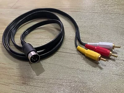 COMMODORE C64 / 128 / VIC 20 VIDEO TV A/V Audio L/R Cable 1,5 metros/5 pies