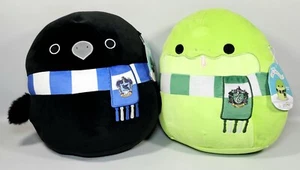 Neu mit Etikett Harry Potter 10 Zoll Squishmallow Menge 2 Plüsch RAVENCLAW SLYTHERIN 2023 - Bild 1 von 9