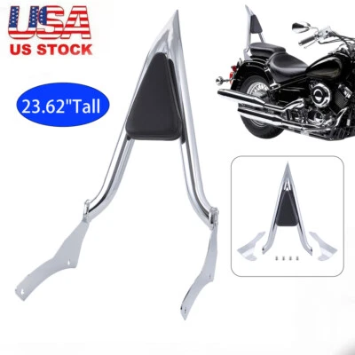 23"Tall Backrest Sissy Bar For Yamaha V star 400 650 Classic Models 1998-2013 US Foto 1 de 4