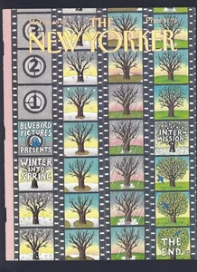 New Yorker COVER ONLY March 31, 1992 Bob Knox Winter To Spring Movie Filmstrip - Picture 1 of 1