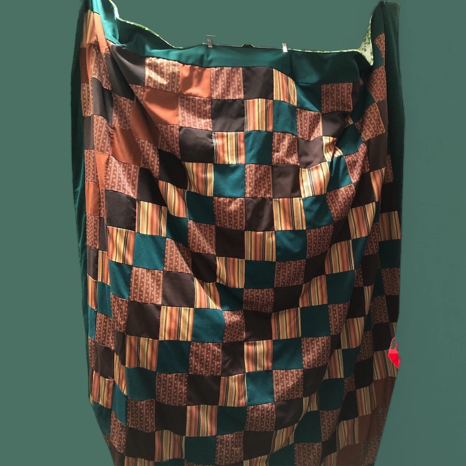 De Colección 78” Edredón Tamaño Completo Lodge con Patrón de Retazos Retro Años 70’s Manta Colores Foto 1 de 4