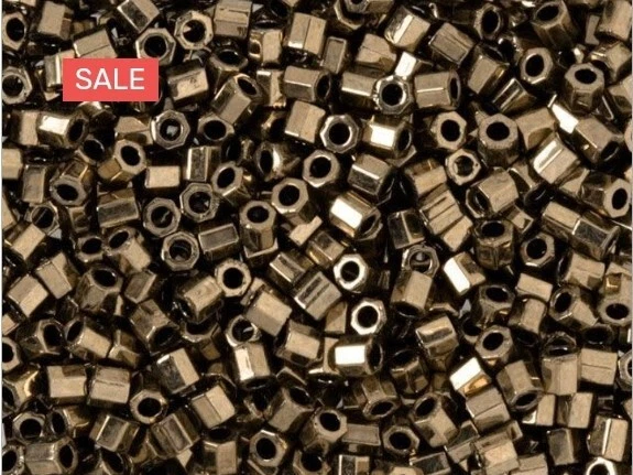 MiyukiMiyuki 8/0 Metálico Arco Iris Bronce Corte Hexagonal Semilla Paquete 8gm Foto 1 de 1