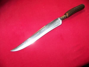 Vintage Henry Sears Cutlery & Sons Large Stag Butcher Knife 14-1/2 inch Used - Picture 1 of 6
