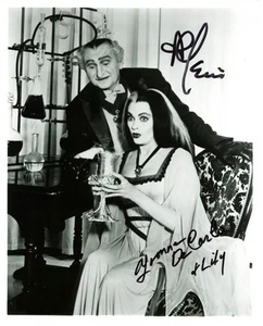 HALLOWEEN LILY & GRANDPA MUNSTER ~ YVONNE DE CARLO & AL LEWIS! ~ COPY NEW READY - Picture 1 of 4