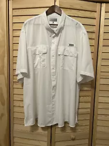 Camisa de manga corta Ocean Coast blanca grande y alta con botones talla 4X para hombre - Imagen 1 de 3