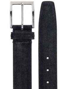 SOBS Herrenmode Veloursledergürtel in schwarz - Picture 1 of 10