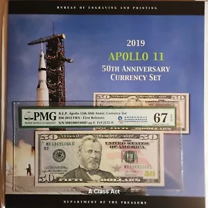 2019 Apollo 11 50th Anv Currency Set PMG 67 EPQ PMG ERROR read description T8734 - Picture 1 of 12
