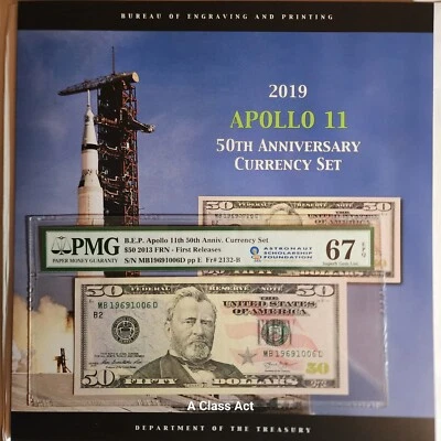 2019 Apollo 11 50th Anv Currency Set PMG 67 EPQ PMG ERROR read description T8734 - Image 1 of 4