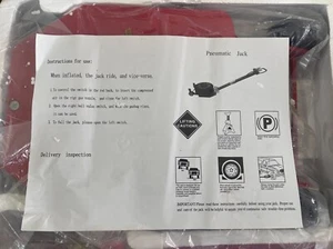 Pneumatic Car Jack Triple Bag Air 6600 Lbs Quick Lift 3T Heavy Duty Red - Picture 1 of 5