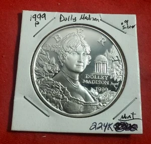 1999- P Dolley Madison Commemorative .900 Silver Dollar *682* - Picture 1 of 6