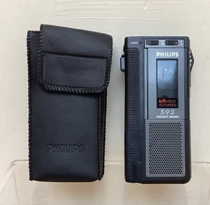 Philips 593 Pocket Memo Dictaphone Voice Recorder Portable Mini Cassette WA3 - Picture 1 of 5