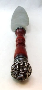 Karshi Wood Silver* Stainless Jerusalem Pie Cake Server - Picture 1 of 8