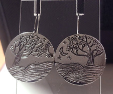 EARRINGS TREES IN THE WIND MEDALLION Earrings  Silver-tone #2