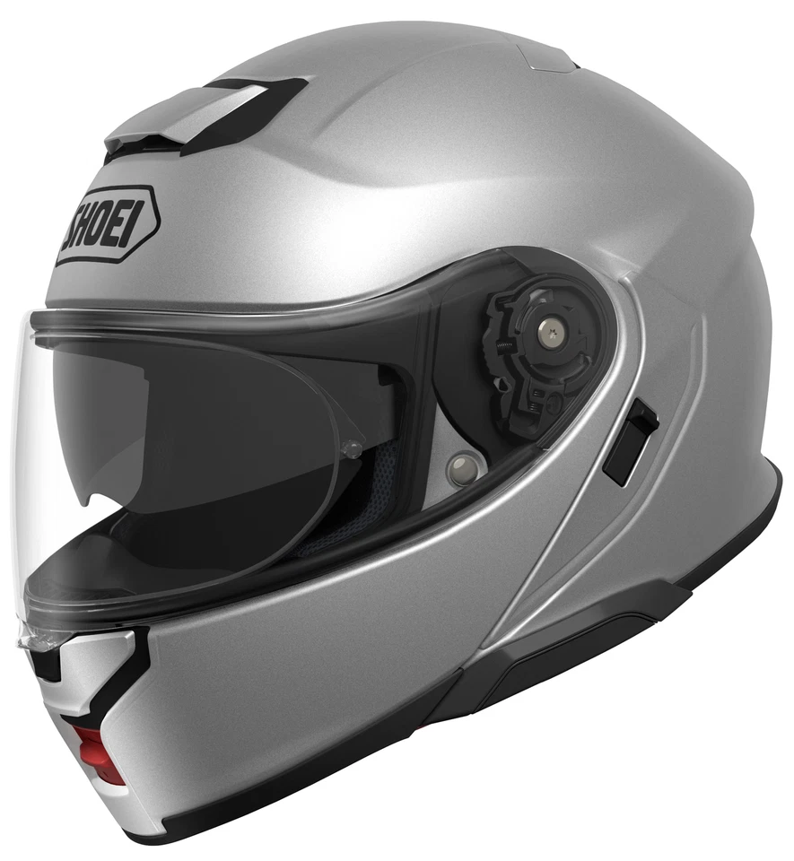 Capacete modular Shoei Neotec 3 sólido motocicleta prata leve navios 2 dias ar - Imagem 1 de 1
