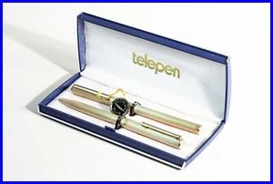 telepen 1970er DESIGN Kugelschreiber Patronen Füller SET Gold Plated - Bild 1 von 6