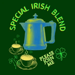 Coffee Lover Special Irish Blend T-Shirt Shamrocks St Patricks Paddys Day - Bild 1 von 7