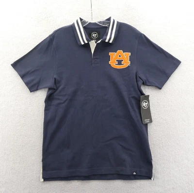 Camisa Polo Auburn Tigers Para Hombres Pequeña Azul Tejida '47 Marca Golf Tenis Preppy Nueva Foto 1 de 4