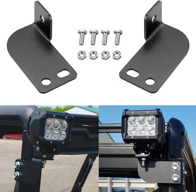 2PC LED Light Pod Mounting Brackets For Polaris Ranger 2013-2023 Full Size Body - Image 1 of 4