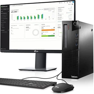 Lenovo M82 Desktop Computer PC Intel i5-3rd 16GB 256GB SSD Wi-Fi 19" LED Win 10 - Picture 1 of 9