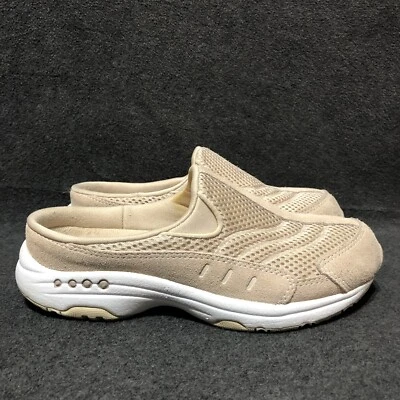 Easy Spirit Traveltime Women’s 5.5M Mule Clogs Tan Leather Slip On Comfort Shoes - Image 1 of 4