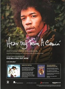 JIMI HENDRIX Hear My Train A Comin' UK magazine ADVERT / Poster 11x8 inches - Imagen 1 de 1
