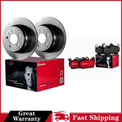 For Ford Fusion 2006 2007 2008 2009 2010 2011 2012 3x Rear Brake Pad Brake Rotor - Image 1 of 4