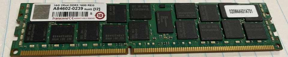 Transcend 16gb DDR3 1600 Reg  ECC Server Memory - Image 1 of 1
