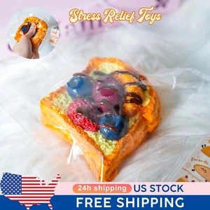 Berry toast Taba Squishy Squeezable Stress Relieve Decompress  Anti Stress ToyMH - Picture 1 of 8