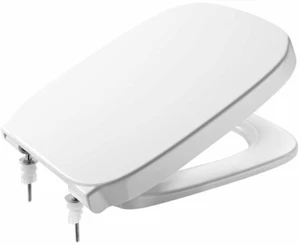 ROCA Debba Soft Close Square Toilet Seat & Fittings 8019B200U - White - Picture 1 of 2